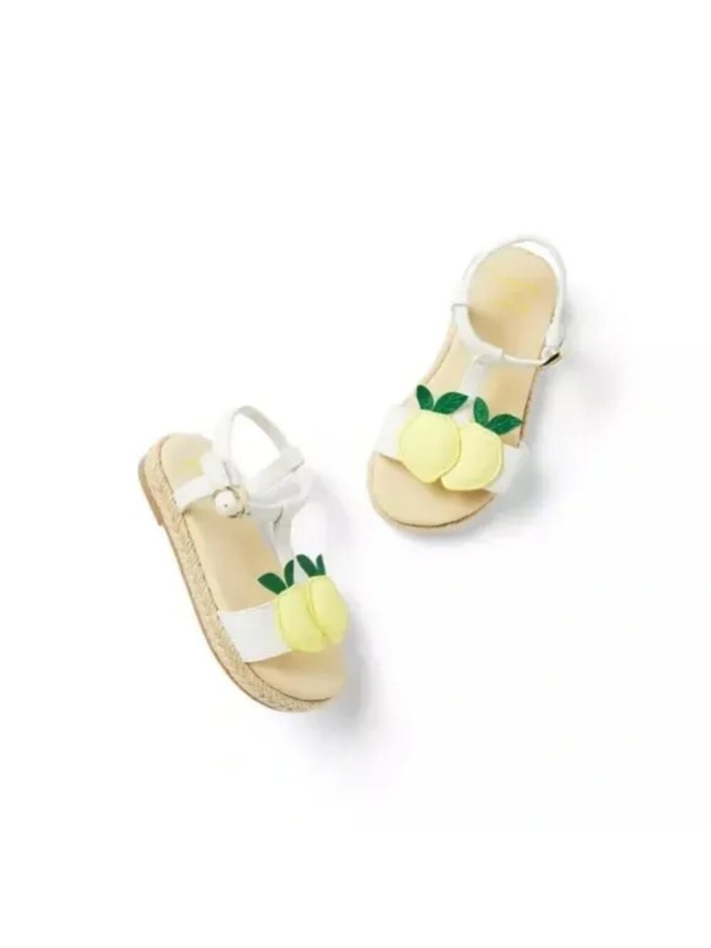Janie and Jack Lemon Icon Sandals, Size 7